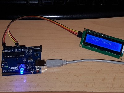 Program zobrazujuci 2'160'000 uspesnych zapisov do EEPROM