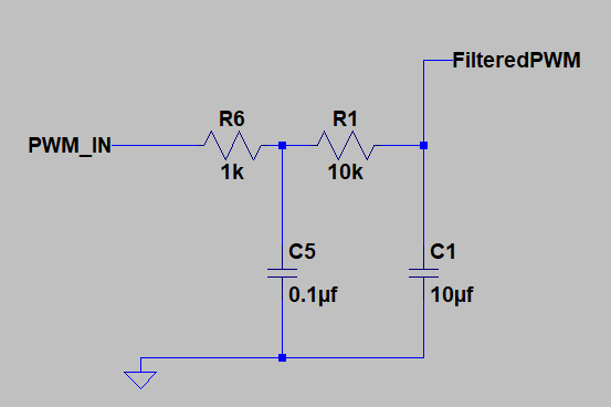 RC Filtr Arduino PWM